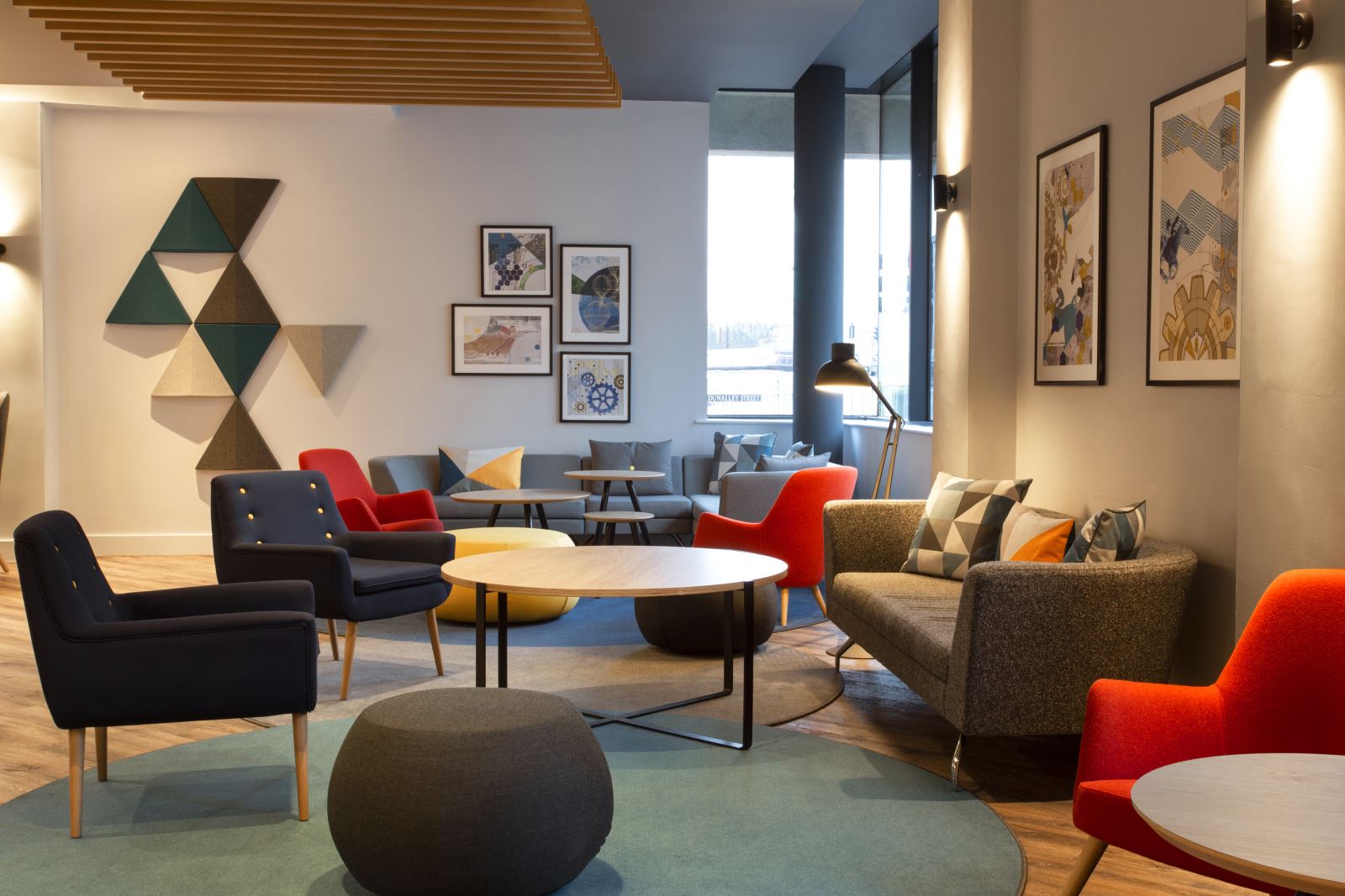 Reception seating area at Holiday Inn Express